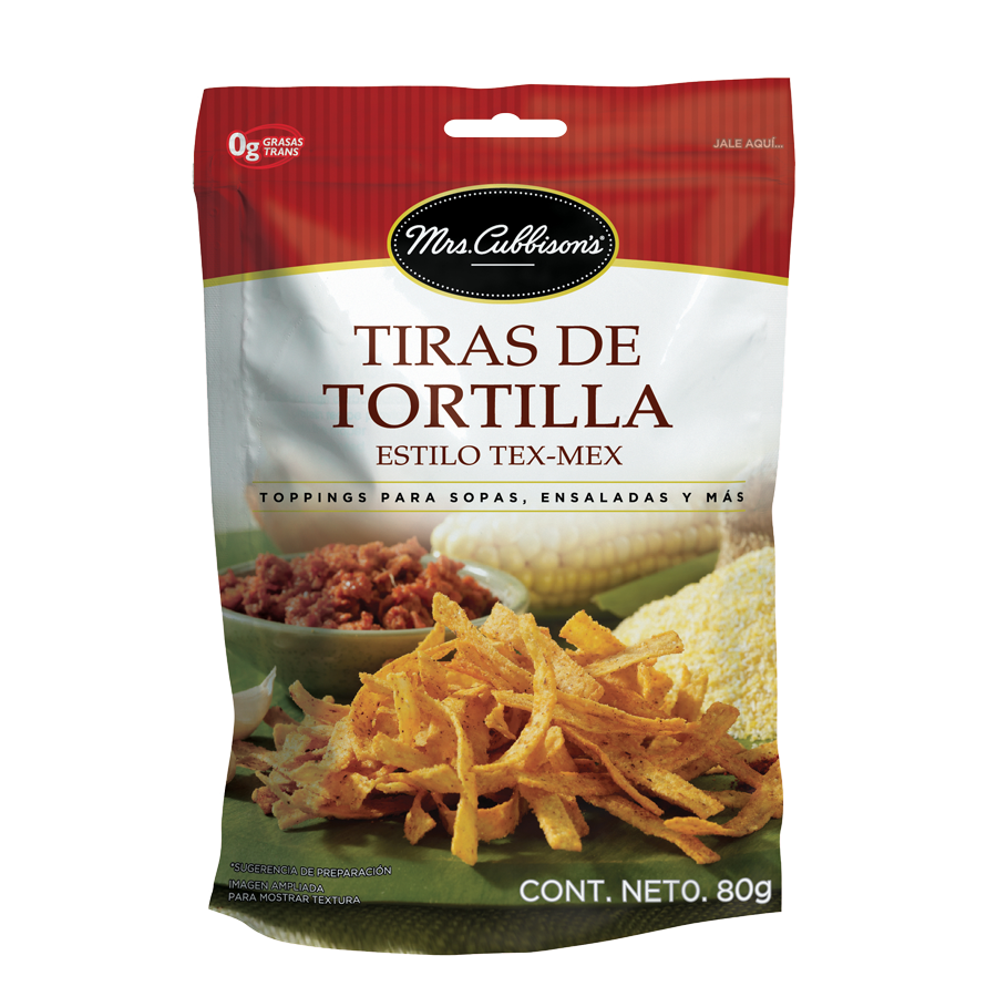 tiras de tortilla estilo texmex Sugar Foods De Mexico