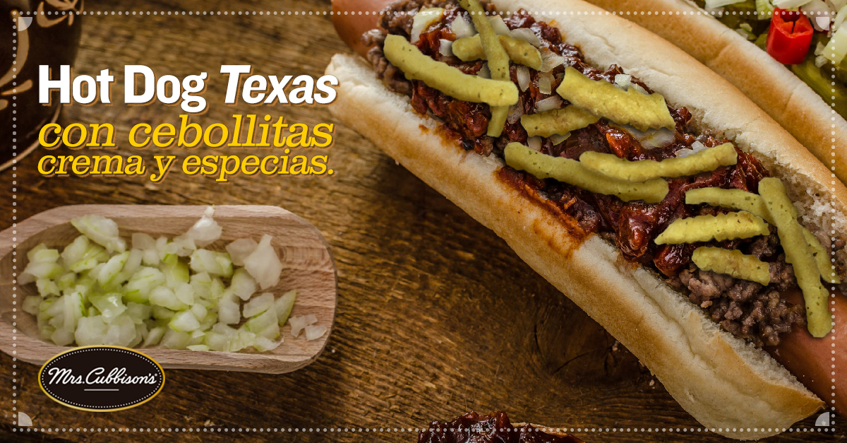Hot Dog Texas - Cebollitas Crema y Especias