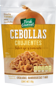 Cebollas crujientes sabor ajo y pimienta