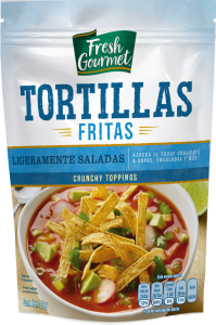Tortillas fritas ligeramente saladas