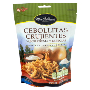 Mrs. Cubison's - Cebollitas Crujientes sabor Crema y Especias - Reinventa tus platillos
